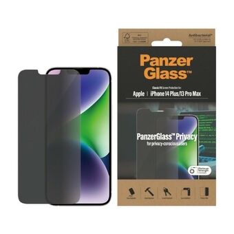 PanzerGlass Classic Fit iPhone 14 Plus / 13 Pro Max 6,7" skjermbeskyttelse med personvern og antibakteriell P2769.