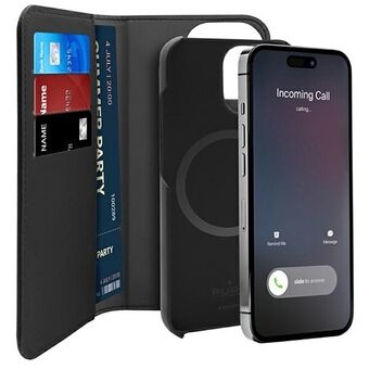 Puro Wallet Avtakbar iPhone 14 Pro Max 6,7" 2in1 MagSafe svart/svart PUIPC14P67BKMAG1BLK