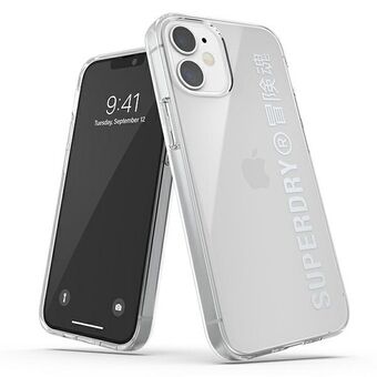 SuperDry Snap iPhone 12 Mini Klar Deksel Sølv