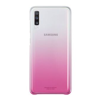 Samsung EF-AA705CP A70 Veske Gradiation Cover rosa / rosa
