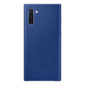 Veske til Samsung EF-VN970LL Note 10 N970 blått / blått skinndeksel