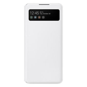 Veske Samsung EF-EA426PW A42 5G hvit / hvit S View Lommebokdeksel
