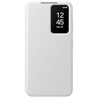 Etui for Samsung EF-ZS926CWEGWW S24+ S926, hvit/lyse, Smart View lommebok-etui.