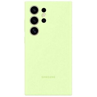 Etuiet Samsung EF-PS928TGEGWW S24 Ultra S928 i lysegrønn silikon-etui.