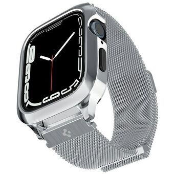 Spigen Metal Fit PRO Apple Watch 8/SE/7/6/5/4 (44/45mm) sølv ACS04584