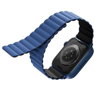 UNIQ rem Revix Apple Watch Series 4/5/6/7 / SE 40 / 41mm. Vendbar Magnetisk svart-blå / svart-blå