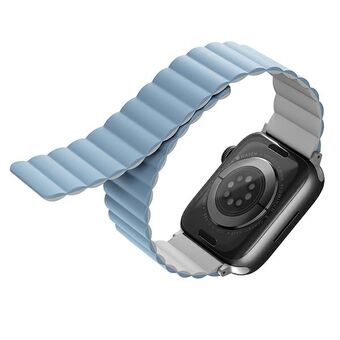 UNIQ rem Revix Apple Watch Series 4/5/6/7 / SE 40 / 41mm. Vendbar Magnetisk hvit-blå / hvit-blå