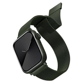 UNIQ Rem Dante Apple Watch Series 4/5/6/7 / SE 38/40 / 41mm. Rustfritt stål grønn/grønn