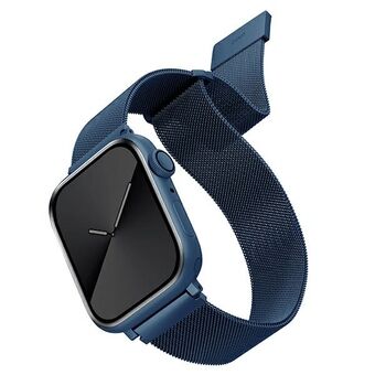 UNIQ Rem Dante Apple Watch Series 4/5/6/7 / SE 42/44 / 45mm. Rustfritt stål blå / koboltblå