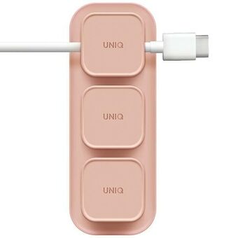 UNIQ Pod Mag magnetisk kabelholder + rosa/rød rosa base