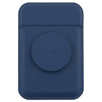 UNIQ Flixa magnetisk lommebok for kort med støtte i marineblå/navy blå.