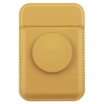 UNIQ Flixa magnetisk kortlomme med støtte gul/canary yellow MagSafe