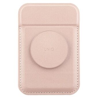 UNIQ Flixa magnetisk kortlomme med støtte rosa/blush pink MagSafe