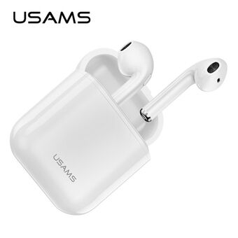 USAMS Bluetooth 5.0-hodetelefoner TWS LU Series Wireless White / White BHULU01 (US-LU001)
