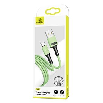 USAMS-kabel U52 USB-C 2A Hurtiglading 1m grønn/grønn SJ436USB02 (US-SJ436)