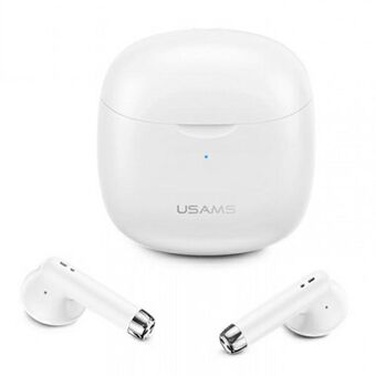 USAMS Bluetooth 5.0 TWS IA-serie trådløse ørepropper i hvit farge BHUIA02 (US-IA04)