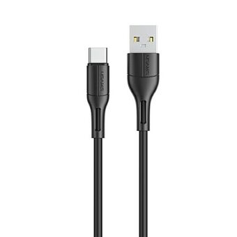 USAMS-kabel U68 USB-C 2A Hurtiglading 1m svart / svart SJ501USB01 (US-SJ501)