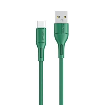 USAMS-kabel U68 USB-C 2A hurtiglading 1m grønn/grønn SJ501USB04 (US-SJ501)