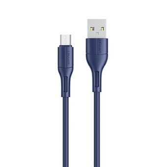 USAMS-kabel U68 microUSB 2A hurtiglading 1m blå/blå SJ502USB03 (US-SJ502)