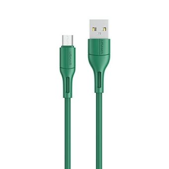 USAMS-kabel U68 microUSB 2A hurtiglading 1m grønn / grønn SJ502USB04 (US-SJ502)