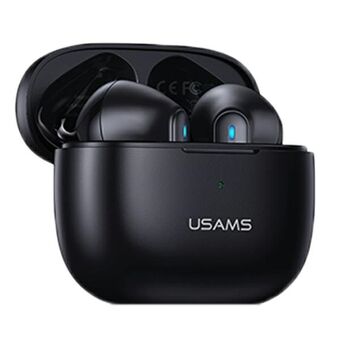 USAMS Bluetooth 5.2 TWS Hodetelefoner NX10 Series Dual mic Wireless Black / Black BHUNX01