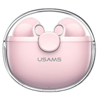 USAMS Bluetooth 5.1 øretelefoner TWS BU-serien trådløs rosa / rosa BHUBU04