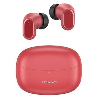 USAMS Bluetooth 5.1 TWS BH Series Hodetelefoner Trådløs Rød / Rød BHUBH03