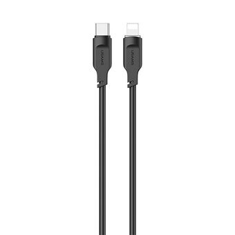 USAMS USB-C til Lightning PD Fast Charging Lithe Series-kabel 1,2 m 20 W svart/svart SJ566USB01 (US-SJ566)