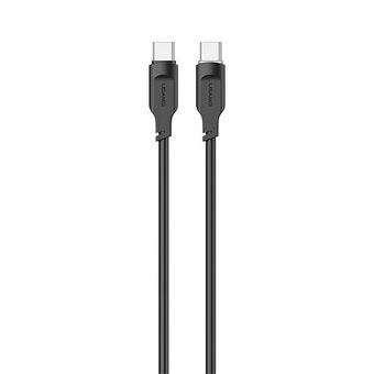 USAMS USB-C til USB-C PD Hurtigladekabel 1,2 m 100 W Lithe Series Svart/Sort SJ567USB01 (US-SJ567)