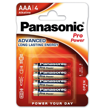Panasonic Pro Power Alkaline AAA-batterier - 4 stk