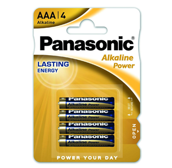 Panasonic Alkaline Power AAA-batterier - 4 stk