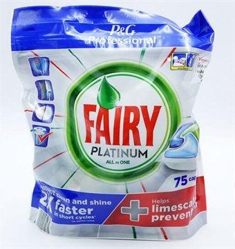 Fairy Platinum Alt i ett oppvaskmiddel - 75 stk.