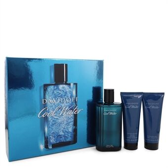 Cool Water by Davidoff - Gift Set -- 4.2 oz Eau De Toilette Spray + 2.5 oz After Shave Balm + 2.5 oz Shower Gel - for menn