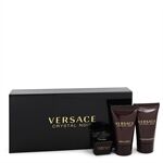Crystal Noir by Versace - Gift Set -- .17 oz Mini EDT + .8 oz Shower Gel + .8 oz Body Lotion - for kvinner