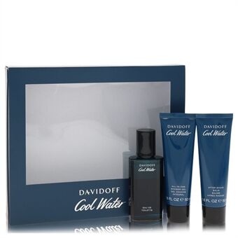Cool Water by Davidoff - Gift Set -- 1.4 oz Eau De Toilette Spray +1.7 oz After Shave  Balm+ 1.7 oz Shower Gel - for menn