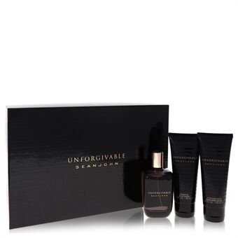 Unforgivable by Sean John - Gift Set -- 4.2 oz Eau De Toilette Spray + 3.4 oz Shower Gel + 3.4 oz After Shave Balm - for menn