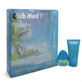 Club Med My Ocean by Coty - Gift Set -- .33 oz Mini EDT Spray + 1.85 oz Body Lotion - for kvinner