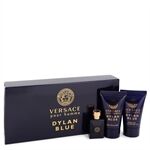 Versace Pour Homme Dylan Blue by Versace - Gift Set -- 0.17 oz Mini EDT + 0.8 oz After Shave Balm + 0.8 oz Shower Gel - for menn