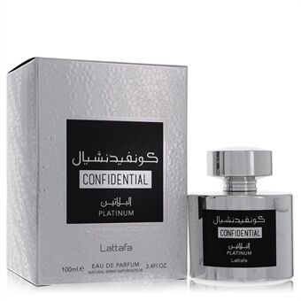 Lattafa Confidential Platinum by Lattafa - Eau De Parfum Spray (Unisex) 100 ml - for menn