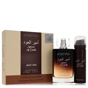 Ameer Al Oudh by Lattafa - Gift Set -- 3.4 oz Eau De Parfum Spray + 1.7 oz Perfumed Spray - for menn