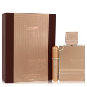 Al Haramain Amber Oud Gold Edition Extreme by Al Haramain - Gift Set 100 ml 3.4 Pure Perfume Spray + 0.34 oz Refillable Spray - for kvinner