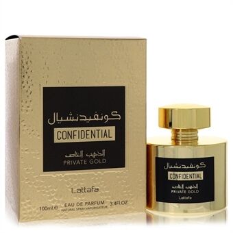 Lattafa Confidential Private Gold by Lattafa - Eau De Parfum Spray (Unisex) 100 ml - for menn