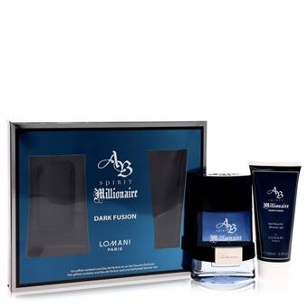 Spirit Millionaire Dark Fusion by Lomani - Gift Set -- 3.3 oz Eau De Parfum Spray + 3.3 oz Shower Gel - for menn