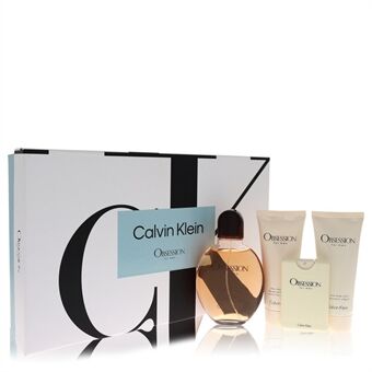 Obsession by Calvin Klein - Gift Set -- 4.2 oz Eau De Toilette Spray + .67 oz Mini EDT Spray + 3.4 oz After Shave Balm + 3.4 oz Body Wash - for menn