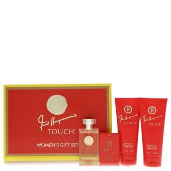 Touch by Fred Hayman - Gift Set -- 3.4 oz Eau De Toilette Spary + 6.7 oz Body Lotion + 6.7 oz Shower Gel + 0.61 oz Pocket Soray - for kvinner