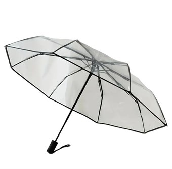 Gjennomsiktig Paraply Sammenleggbar - 54 x 98 cm - 1 stk