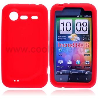 HTC Incredible S silikondeksel (rød)