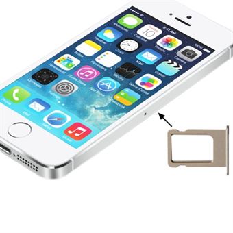 Nano sim kortholder iPhone 5 / 5S (Gull)