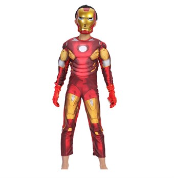Iron Man - Avengers - Kostyme Barn - Inkl. Maske + Dress - Medium - 120-130 cm