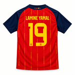 Lamine Yamal nr. 19 – Landslagssett til barn – VM 2026 – Trøye og shorts – Fra 116–122 cm, 6–7 år